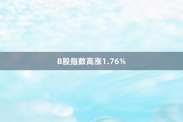 B股指数高涨1.76%