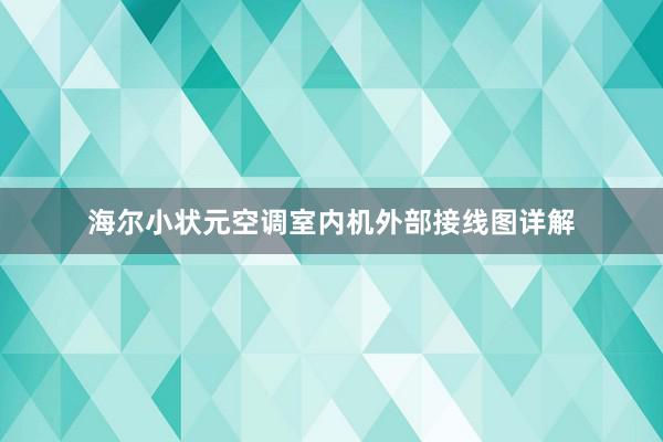 海尔小状元空调室内机外部接线图详解